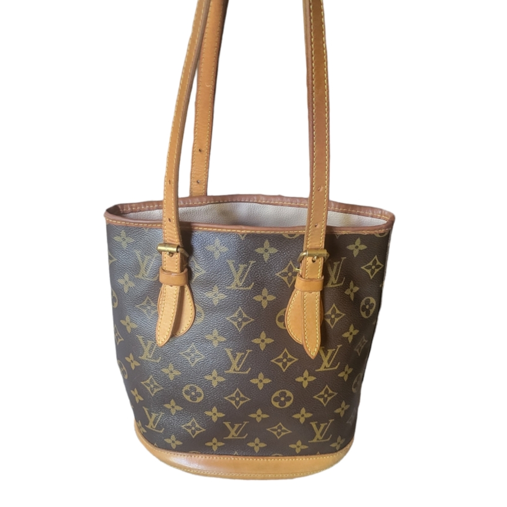 Louis Vuitton Petit Monogram pm Bucket Tote Authentic